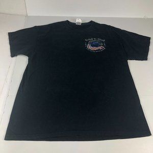 Y2K Patriotic 9/11 Shirt Men Extra Large Black Big Print United We Stand Marines